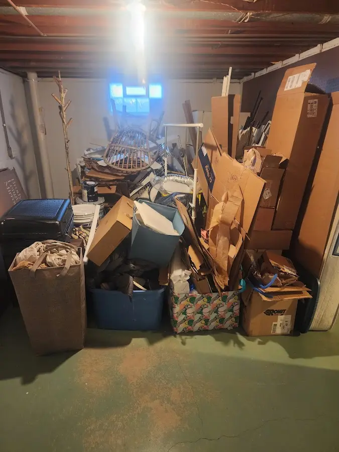 Roll-off dumpster container at job site for 20 Yard Dumpster Rental in Fruitland Park